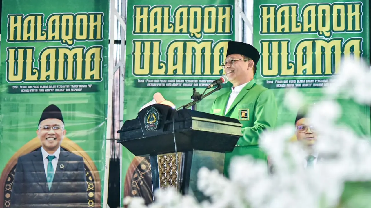 Plt Ketua Umum Partai Persatuan Pembangunan (PPP) Muhamad Mardiono menghadiri rangkaian Hari Lahir (Harlah) ke-52 PPP, di Kabupaten Ciamis, Jawa Barat (Istimewa)