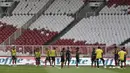 Pemain Persija Jakarta saat mengikuti latihan di SUGBK, Jakarta, Jumat (2/8). Jelang menghadapi Arema FC, Macan Kemayoran gelar latihan tertutup. (Bola.com/YoppyRenato)