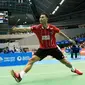 Tunggal putra Indonesia Tommy Sugiarto meraih tiket ke babak kedua Japan Open Super Series 2015 di Tokyo, Jepang, Rabu (9/9/2015). (Liputan6.com/Humas PP PBSI) 