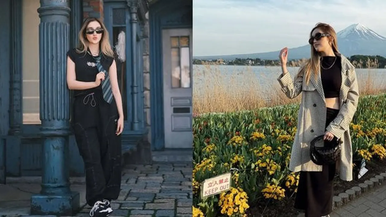 Gaya monokrom Ranty Maria yang jadi inspirasi. (credit:instagram.com/rantymaria)