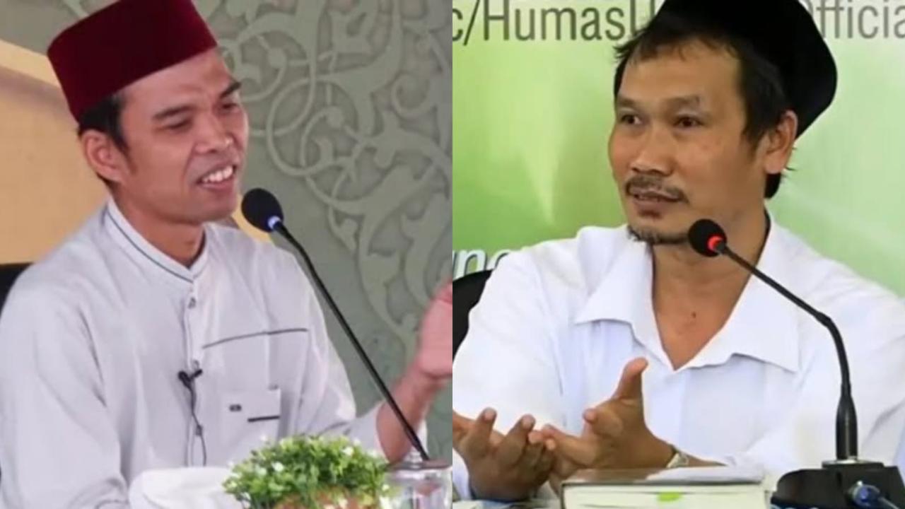 Ustadz Abdul Somad (UAS) dan KH Ahmad Bahauddin Nursalim (Gus Baha)