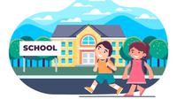 Ilustrasi sekolah, anak sekolah. (Image by Freepik)