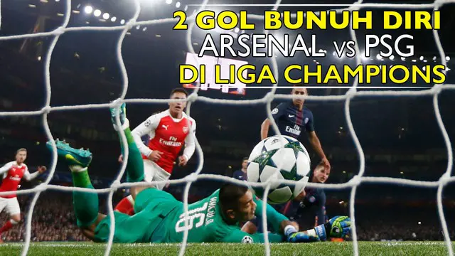 Video highlights Liga Champions antara Arsenal vs Paris Saint-Germain di Emirates pada Rabu (23/11/2016) yang berakhir seri dan diwarnai oleh 2 gol bunuh diri.