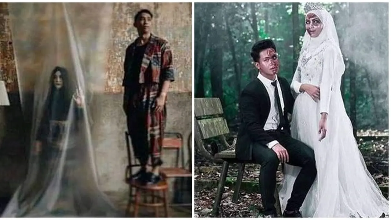 Enggak Romantis, 6 Potret Prewedding Bertema Horor Ini Keren Banget