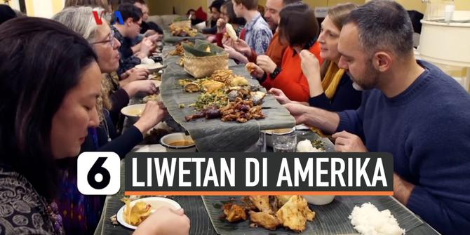 VIDEO: Keseruan Warga Amerika Mencoba Makan Liwetan