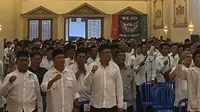 Ratusan Kiai Kampung Rejo Semut Ireng Jombang Deklarasi Dukung Pasangan Prabowo-Gibran. (Istimewa).