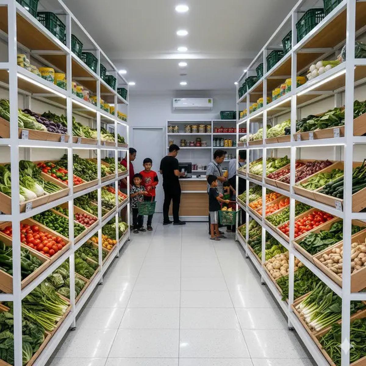 9 Desain Warung Sayur Modern Minimalis, Penataan Rapi dan Menarik