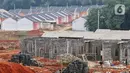 Suasana dan kondisi pembangunan salah satu perumahan bersubsidi di kawasan Kabupaten Bogor, Jawa Barat, Senin (19/2/2024). (Liputan6.com/Angga Yuniar)