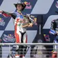 Pembalap LCR Honda, Alex Rins berhasill rebut juara di MotoGP Amerika Serikat yang berlangsung di sirkuit COTA pada Senin (17/4/2023) dini hari WIB (AP)