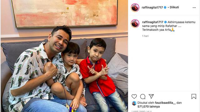 Raffi Ahmad Pertemukan Rafathar dengan Bocah Viral yang Disebut Mirip