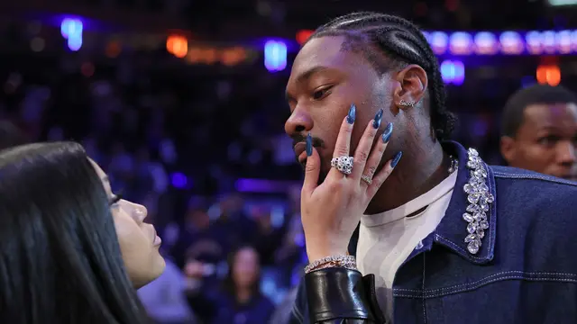Cardi B dan Stefon Diggs. (Elsa/Getty Images/AFP ELSA / GETTY IMAGES NORTH AMERICA / Getty Images via AFP)