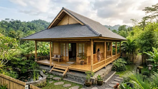 Desain Rumah Bambu Jepang
