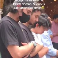 Potret Vino G Bastian, Bryan Domani, dan Indra Jegel (TikTok/@telurucul)
