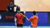 Berry Angriawan/Hardianto mengalahkan rekan senegara Yonathan Suryatama Dasuki/Didit Juang 19-21, 21-10, 21-14 pada babak pertama Thailand Masters 2017, Rabu (8/2/2017). (Foto: Humas PBSI)