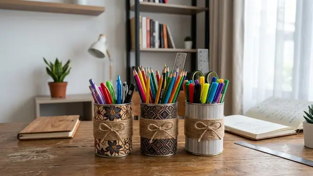 Tempat Pensil dari Kaleng Bekas