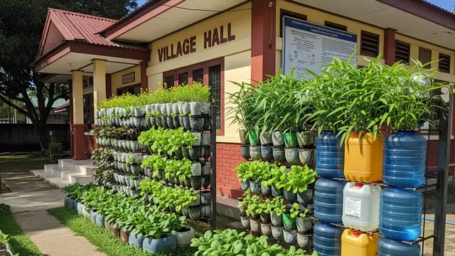 ide kebun sayur di balai desa untuk kebutuhan warga