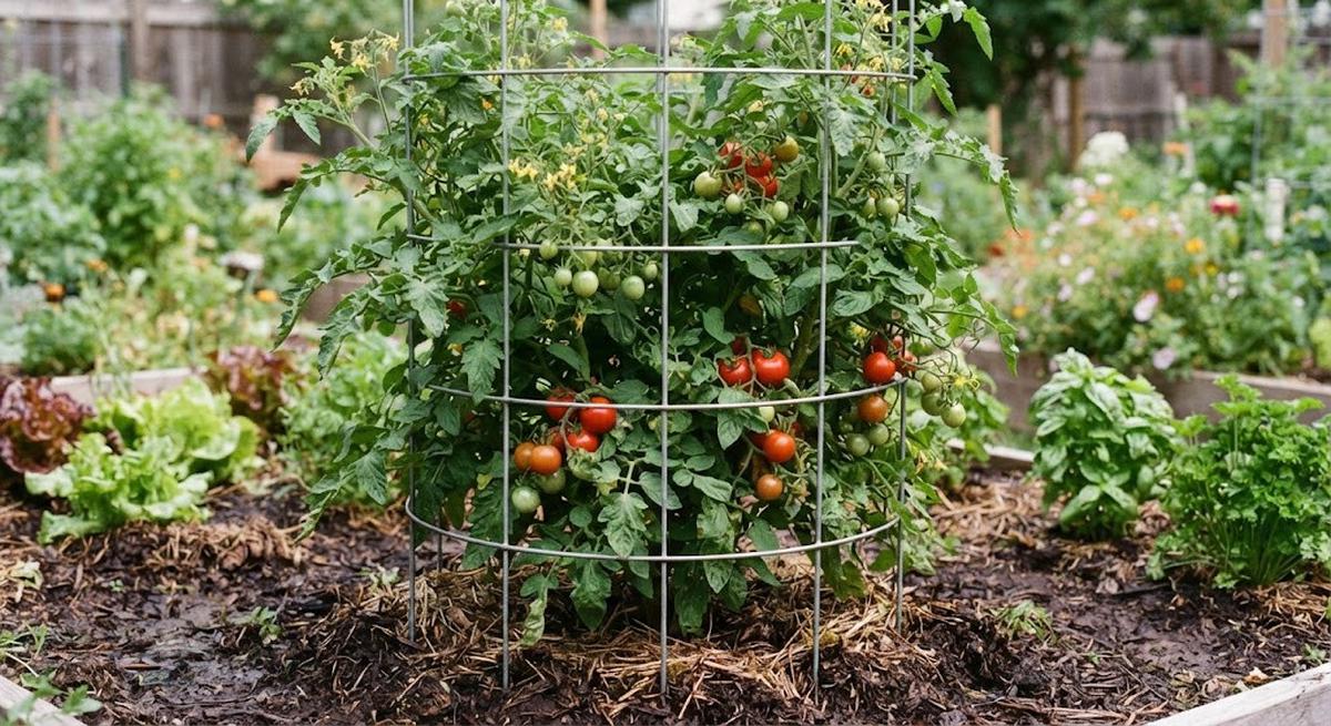 Sistem Kandang Tomat (Tomato Cages)