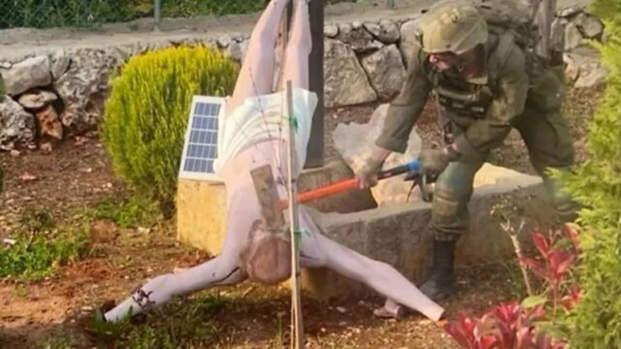 VIDEO Viral Tentara Israel Hancurkan Patung Yesus di Lebanon