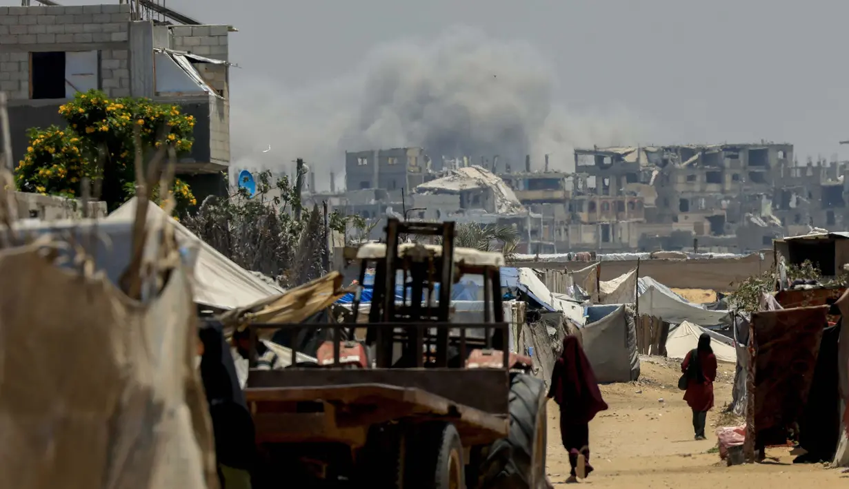 Pejabat kesehatan setempat pada Kamis (12/6/2025) mengatakan sebagian korban tewas merupakan mereka yang berada di dekat lokasi bantuan yang dioperasikan oleh Gaza Humanitarian Foundation (GHF) yang didukung Amerika Serikat dan Israel. (Foto oleh AFP)