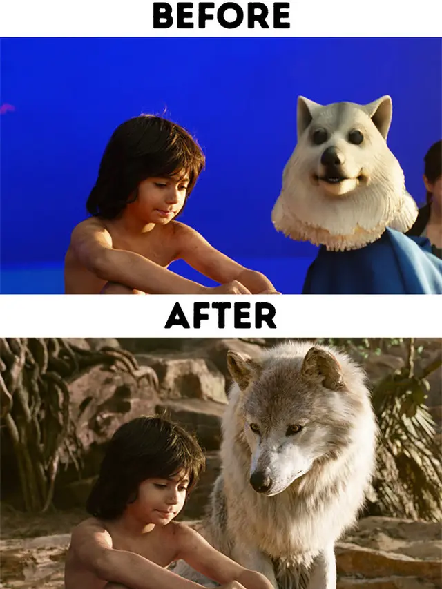 film Hollywood sebelum dan sesudah editing (foto: Brightside)