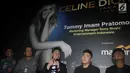 CEO PK Entertainment Peter Harjani (tengah) memberi keterangan jelang konser Celine Dion Jakarta Live 2018 di Jakarta, Kamis (18/1). Konser Celine Dion akan digelar pada 7 Juli 2018 Sentul International Convention Center, Bogor.(Liputan6.com/Angga Yuniar)