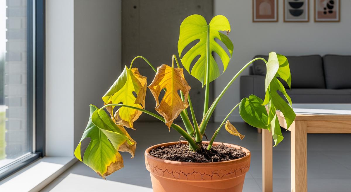 Tanaman Monstera Kekurangan Air