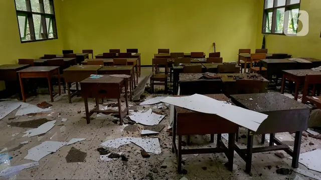 Kondisi MAN 2 Malang yang Rusak Berat Diguncang Gempa