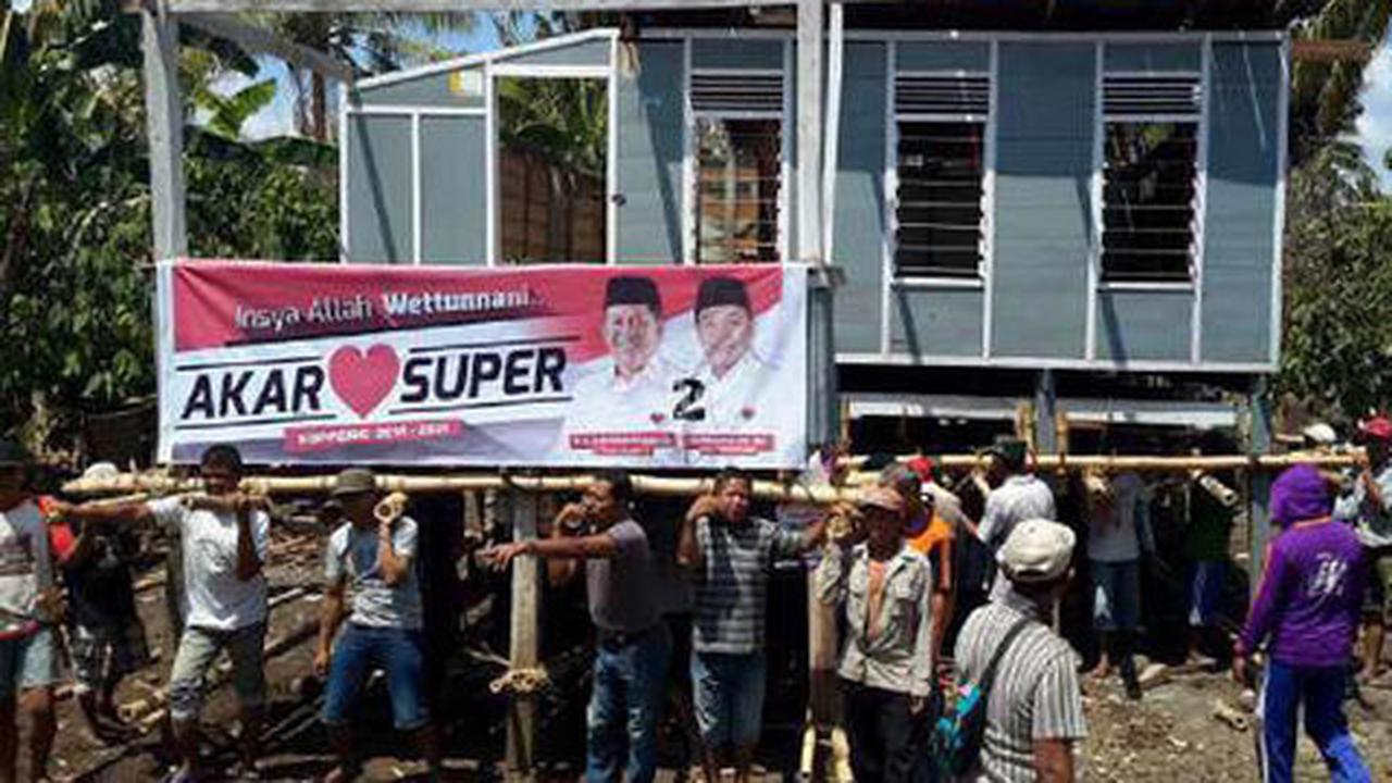 Takut Pilkada ricuh, rumah relawan Cabup digotong ramai-ramai