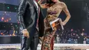 Model cantik yang juga finalis Miss Indonesia 2021, Patricia Gouw menjadi MC di acara tersebut bersama Choky. Dia tampil memesona berbalut kebaya nuansa ungu dari Anne Avantie. (Instagram/patriciagouw).