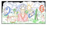 Google Doodle Bu Kasur yang bernama asli Sandiah (Sumber: Google)