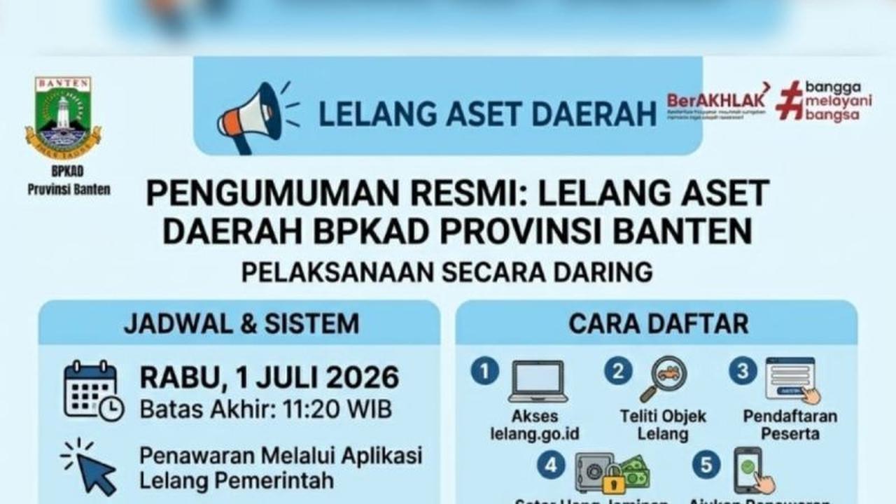 Lelang Aset Pemprov Banten: Optimalkan Pengelolaan Barang Milik Daerah Secara Daring