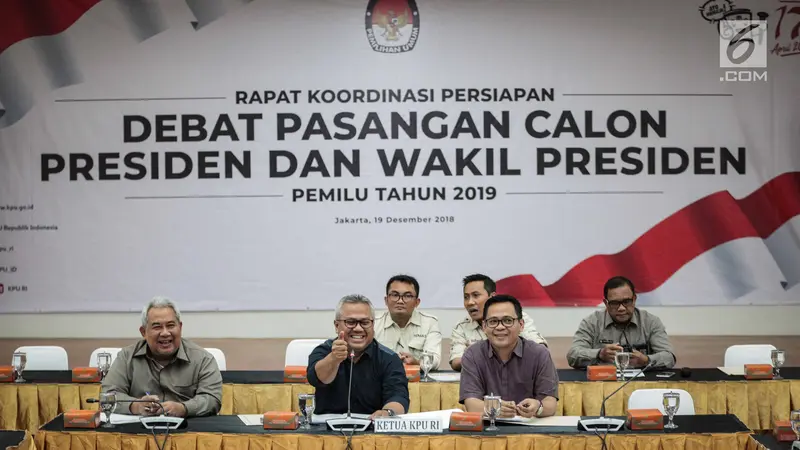 Rapat Persiapan Debat Capres-Cawapres di KPU