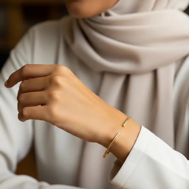 9 Model Gelang Emas Tipis Cantik untuk Hijabers, Tampil Makin Anggun