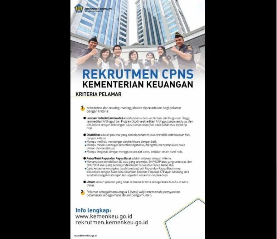 Buat kamu yang ingin melakukan pendaftaran online CPNS 2017 Kemenkeu, ini beberapa hal yang perlu kamu tahu. (Foto: Facebook)