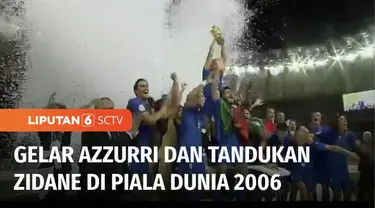 Kemenangan Italia atas Prancis pada laga final Piala Dunia 2006 menjadi tontonan drama menarik di akhir turnamen. Di partai puncak, tim Azzurri, Italia sukses menggondol trofi piala dunia keempatnya, setelah menekuk tim Ayam Jantan, Prancis, lewat ba...