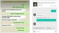 Chat pembeli tanya harga (Sumber: Twitter/txtdarionlshop)