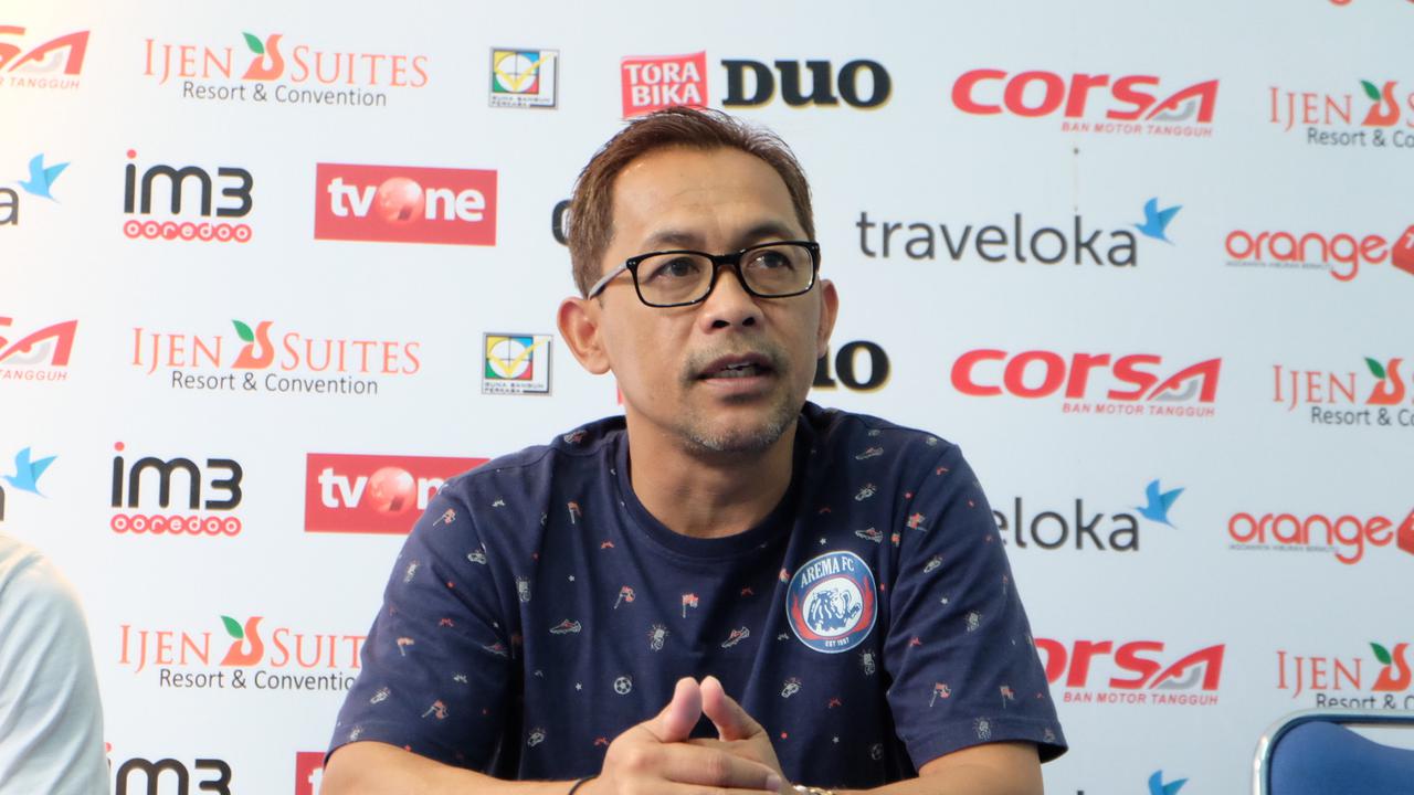 Pelatih Arema FC Aji Santoso (Liputan6.com / Rana Adwa)
