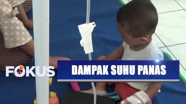 Dampak suhu panas mencapai 38 derajat celcius, 80 orang di Ngawi, Jawa Timur, masuk rumah sakit karena dehidrasi.