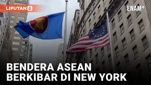 VIDEO: Bendera ASEAN Dikibarkan Perdana di Kota New York