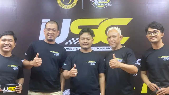 Pressconfrence Indonesian Juices Scooter Championship (IJSC) 2023 di  Vapehan, Pondok Kopi, Jakarta Timur, baru-baru ini.