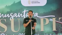 Deputi Bidang Sosial dan Budaya Otorita Ibu Kota Nusantara (IKN), Alimuddin memberikan kata sambutan dalam penutupan Turnamen Nusantara Sumpit Open 2023 (30/11/2023). (Foto: Istimewa)
