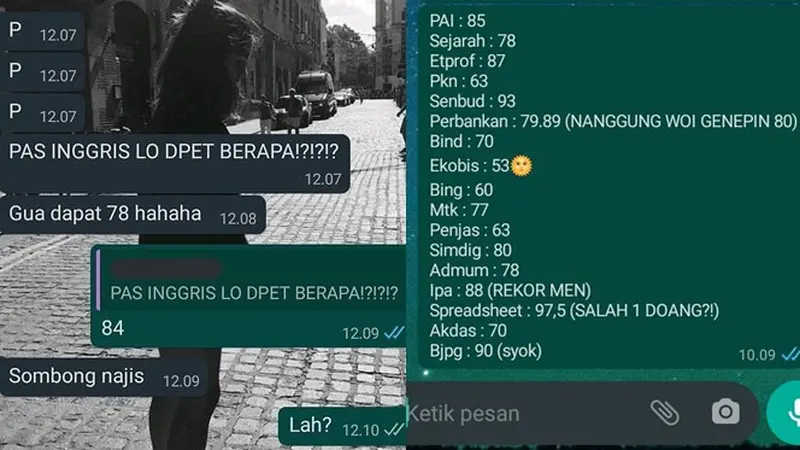 6 Chat Pamer Nilai Ujian Ini Bikin Elus Dada