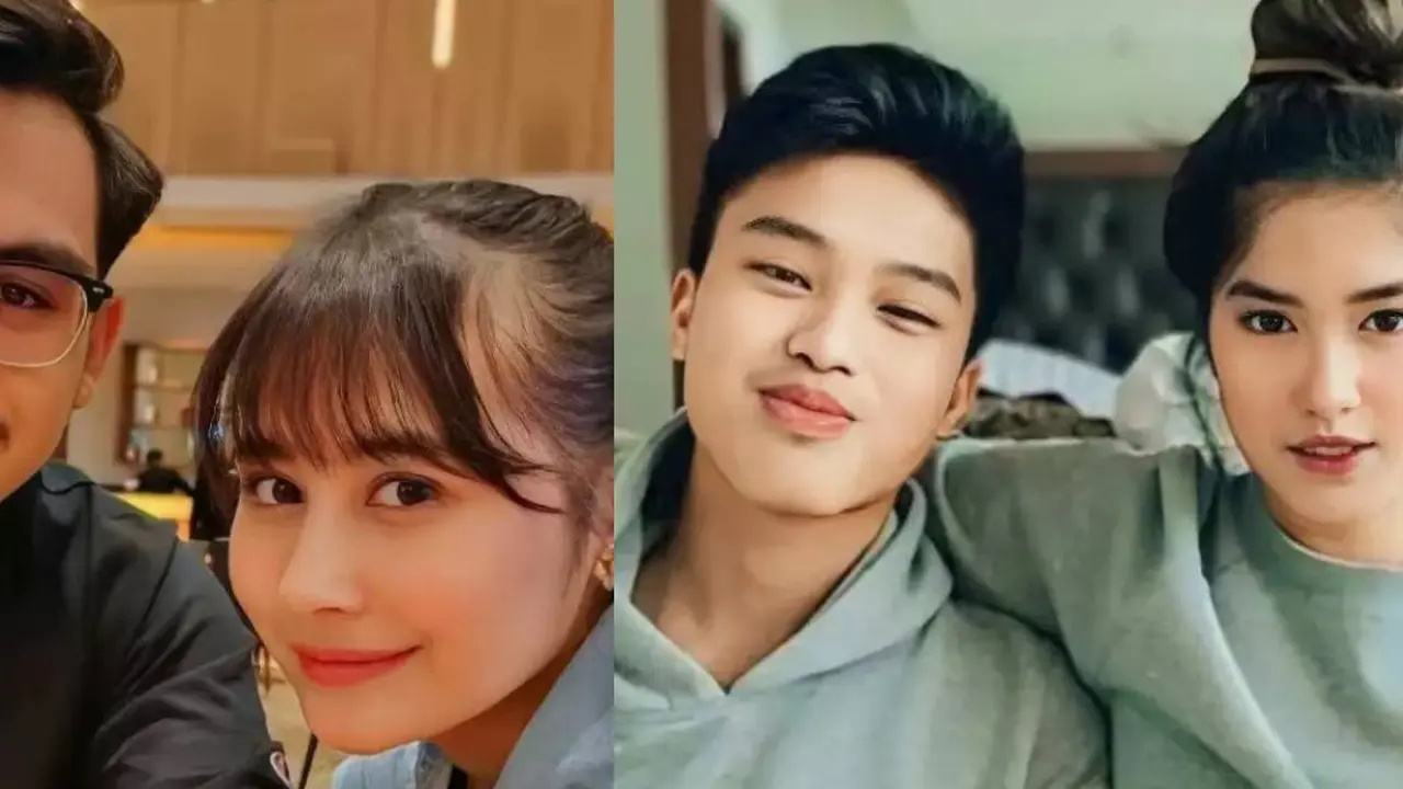 Potret Prilly Latuconsina bersama adiknya (Sumber: TikTok/@niff2005)