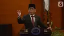 Menteri Pariwisata dan Ekonomi Kreatif, Wishnutama Kusbandio menyampaikan sambutan saat acara serah terima jabatan di Gedung Kemenpar, Jakarta, Rabu (23/10/2019). Presiden Joko Widodo resmi melantik Wishnutama menjadi Menparekraf  dalam jajaran Kabinet Indonesia Maju. (merdeka.com/Imam Buhori)