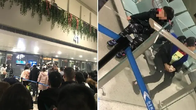 diduga terjangkit corona, kedua anak ini ditinggal orangtua di bandara