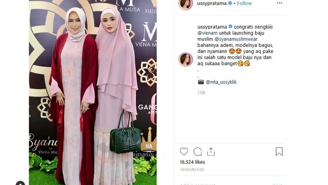 Potret Ussy Sulistiawaty saat berhijab