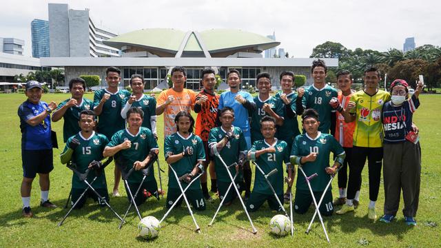 Foto: Jalan Terjal Timnas Sepak Bola Amputasi Indonesia dalam Mengejar Mimpi Melangkah ke Piala Dunia 2022, Bahkan Terancam Gagal Berangkat