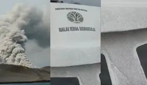 Viral Tim BKSDA Lampung Dihujani Abu Anak Krakatau, Sempat Panik Dengar Gemuruh