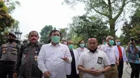 Menteri Kesehatan RI Terawan Agus Putranto melakukan kunjungan kerja ke sejumlah wilayah untuk memimpin langsung penanganan COVID-19 serta berkantor di Surabaya, Jawa Timur. (Dok Kementerian Kesehatan RI)