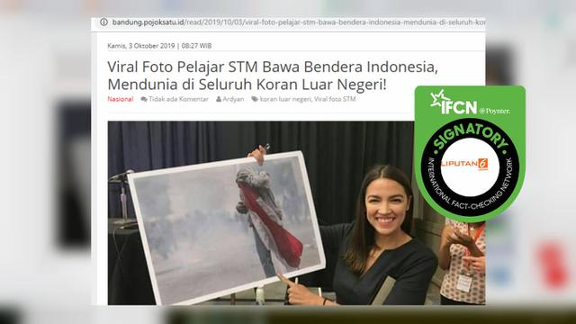 Cek Fakta Foto Pelajar Stm Bawa Bendera Indonesia Mendunia Ini